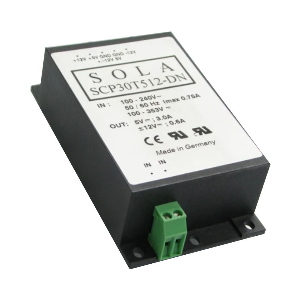 SCP30T512UDN SOLAHD SCP DIN POWER SUPPLY, 30W, 5/12/12V OUTPUT, 85-264V IN, SWITCHING, LOW PROFILE(SCP 30T512-DN)